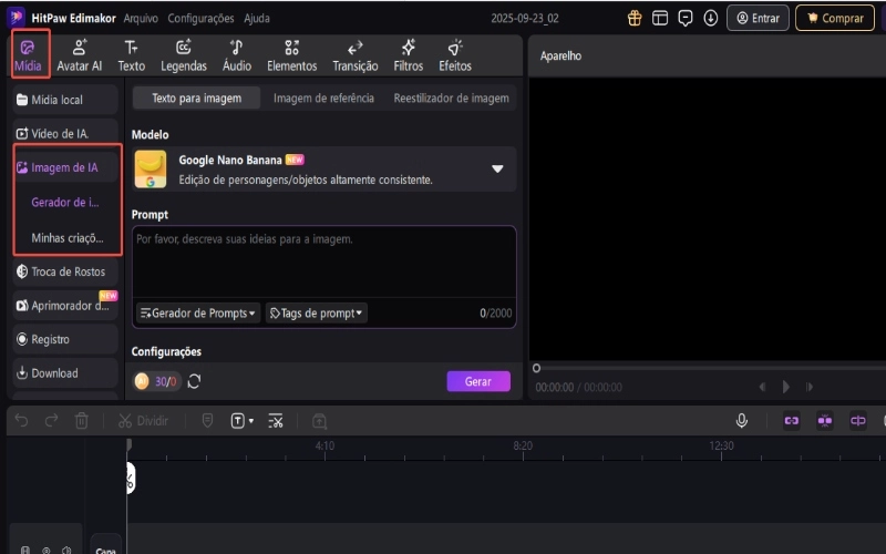 gerador de imagens de IA