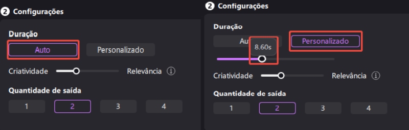 configurações de som com ia