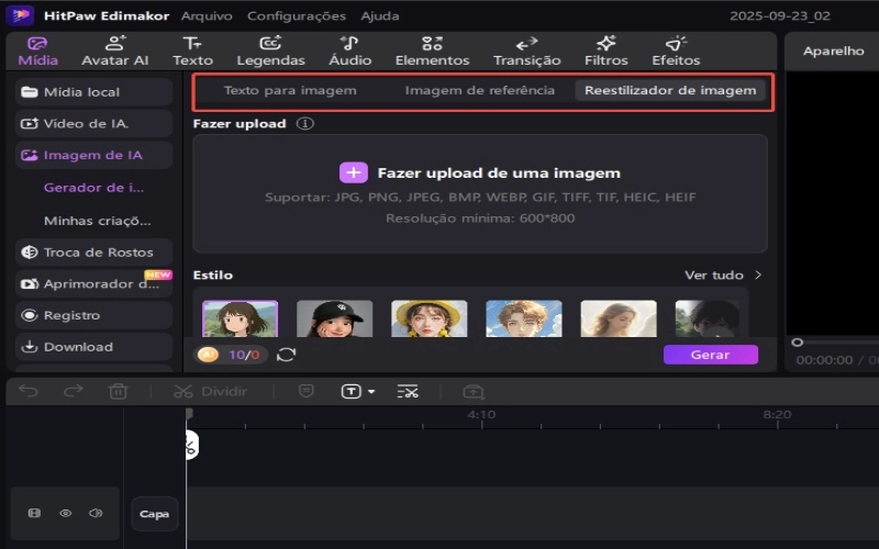 geradores de imagens de IA
