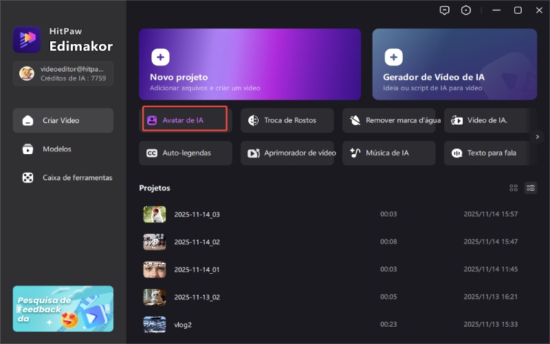 criador de avatares com IA