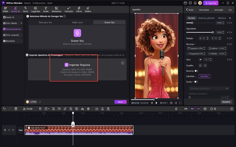 gerador de vídeo de avatar de IA