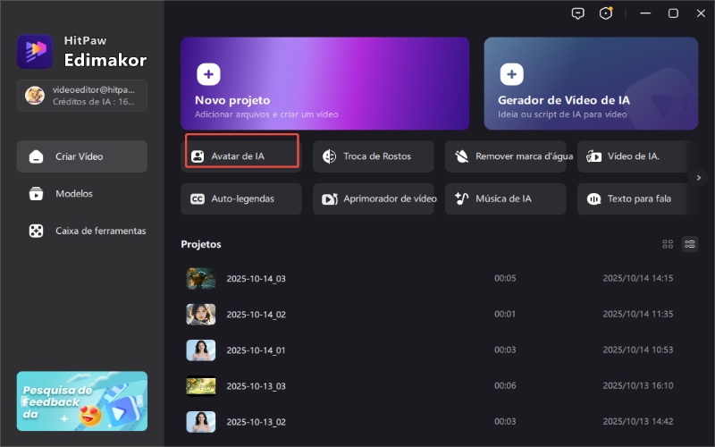 Foto de canto com IA, passo 1