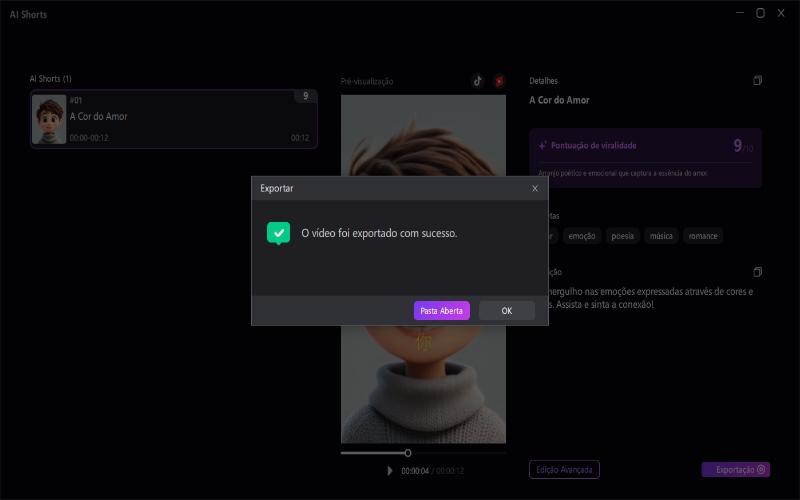 shorts de IA exportados