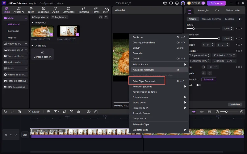 how to use edimakor compound-clip