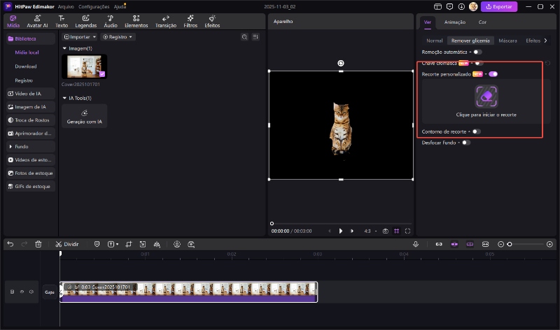 Revisar recorte personalizado