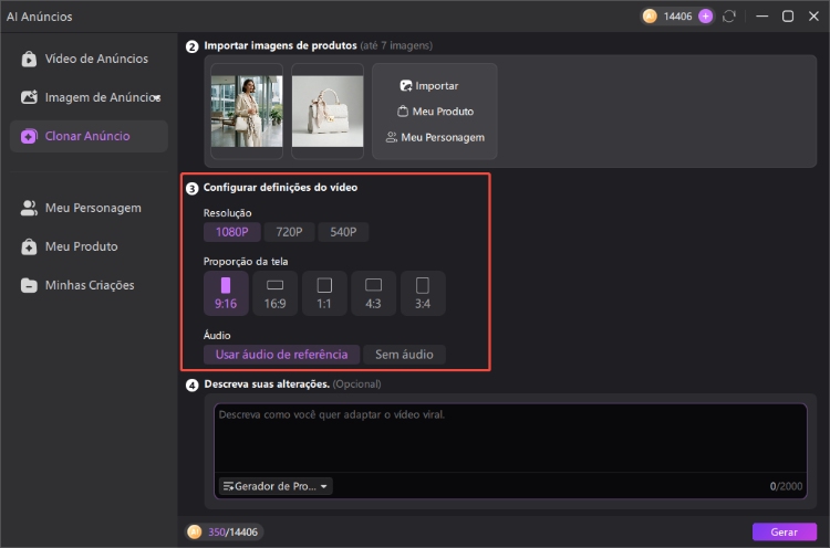 edimakor ad clone configure video settings