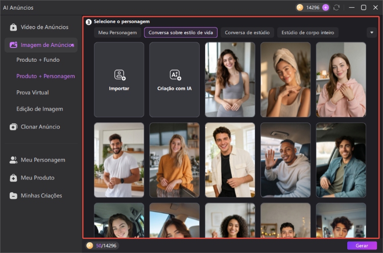 edimakor ai ad images select a model