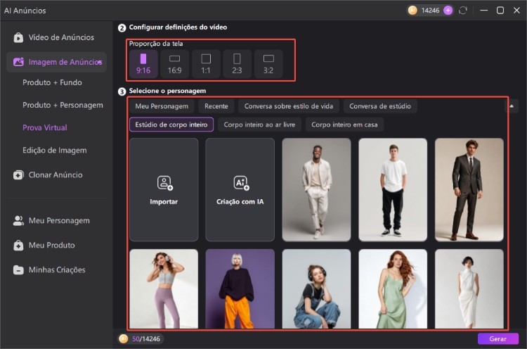 edimakor ai ad images select virtual try on model