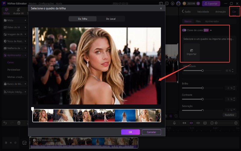 Clonar cores de vídeo com clonagem de cores