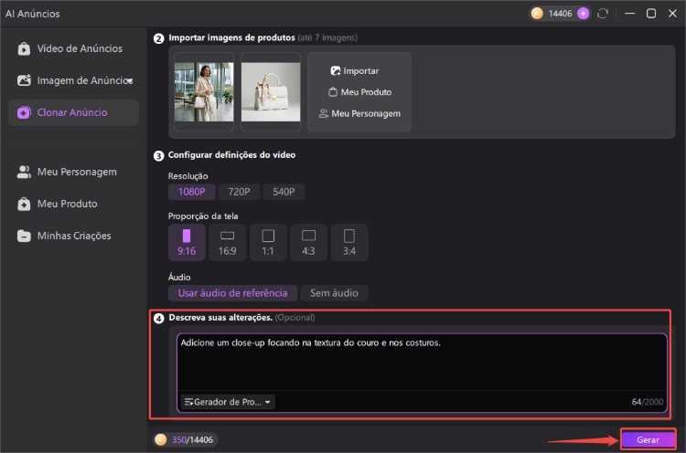 edimakor generate ad clone video