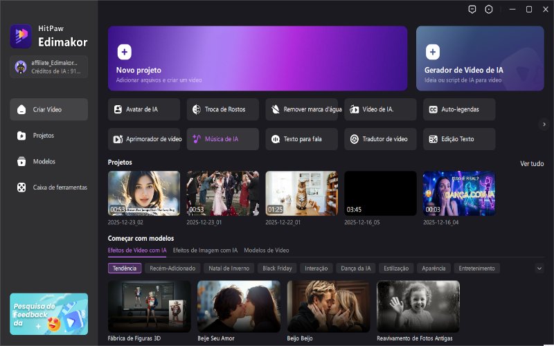 Baixe e instale o HitPaw Edimakor AI Voice Changer.