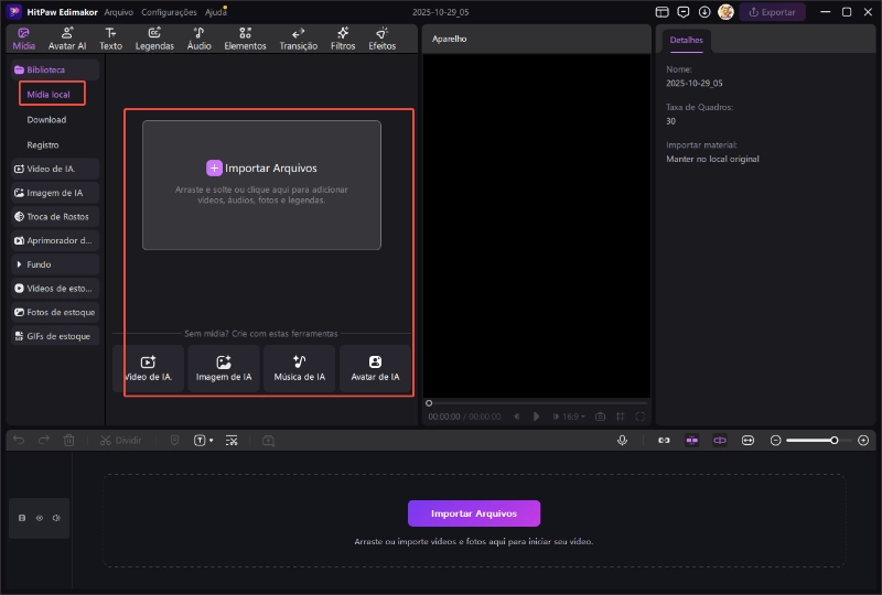 adicionar mais arquivos de mídia