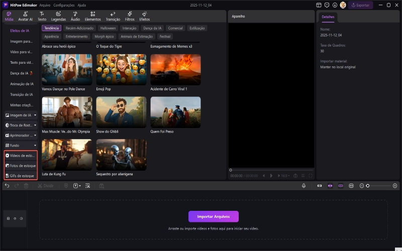 biblioteca de mídia de estoque hitpaw