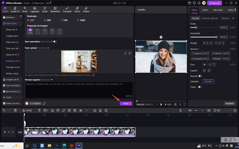 gerar animação de IA