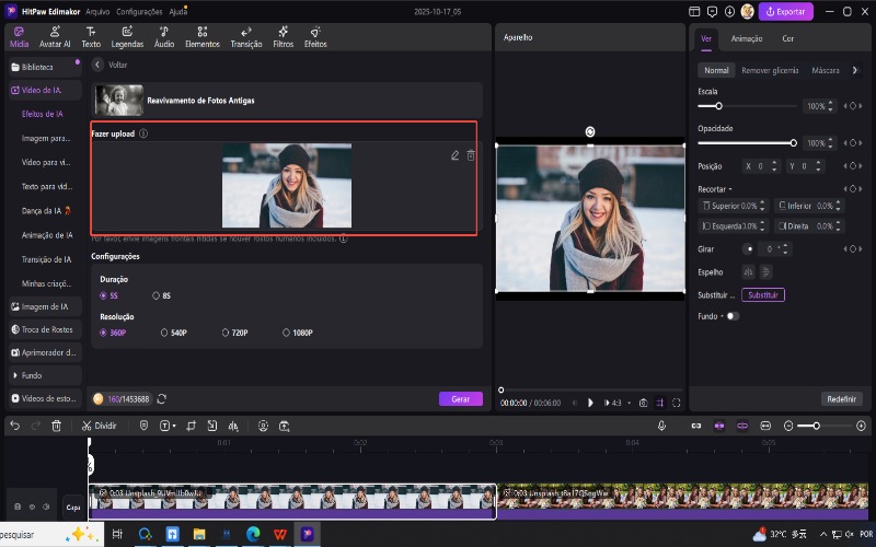 imagem edimakor para vídeo - modo de costura