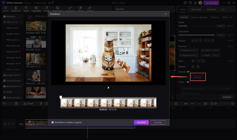 keyframe-substituição