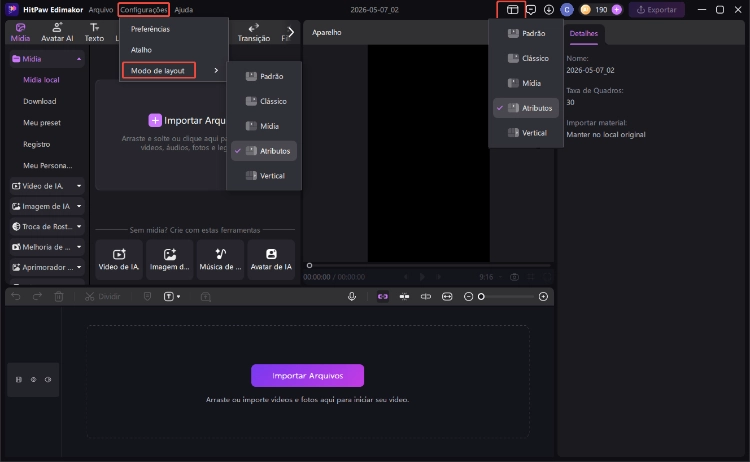 modo de layout