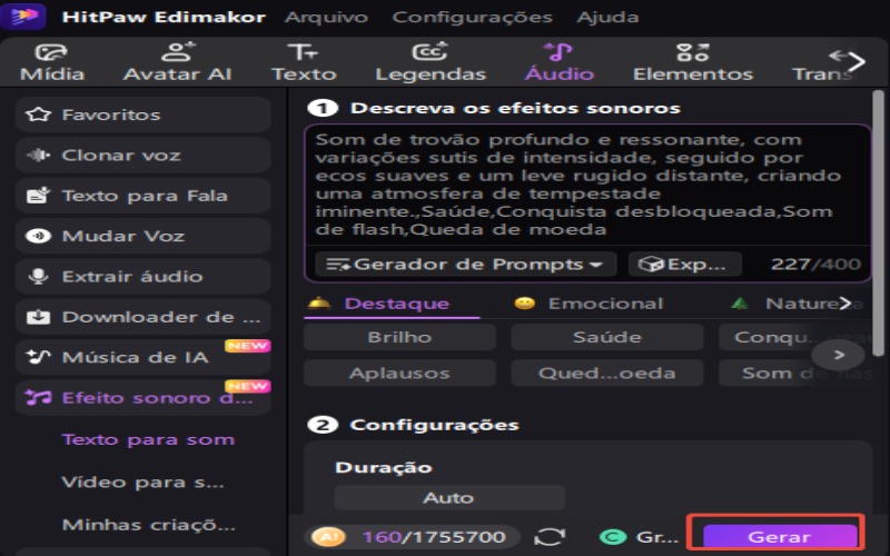 geração de som por IA