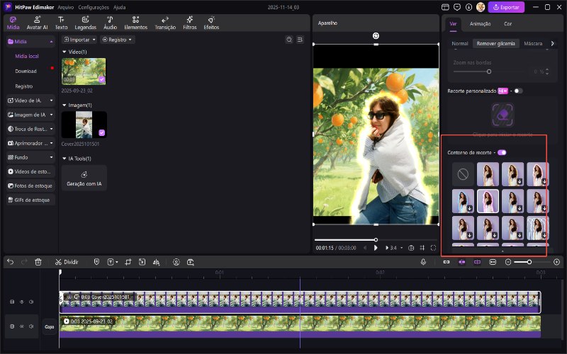 add effects for the ai video cutout