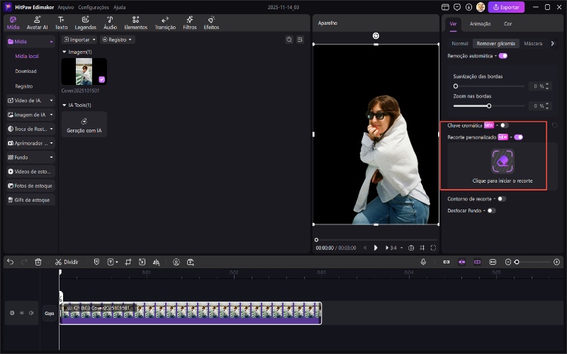 remover fundo de vídeo com edimakor