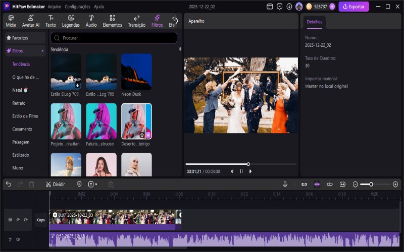 Use o recurso de corte de vídeo inteligente com IA.
