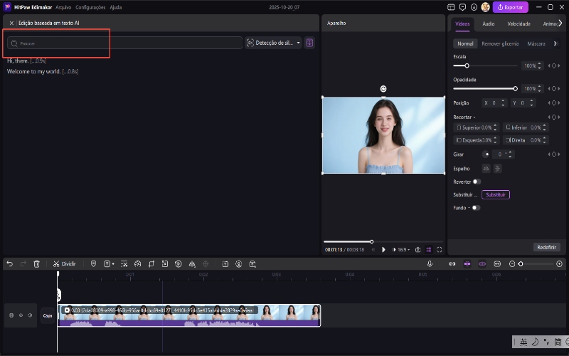 pesquisa de edição baseada em texto
