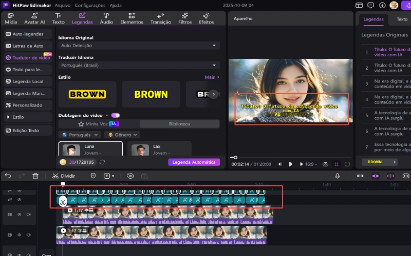 hitpaw edimakor tradutor automático de legendas