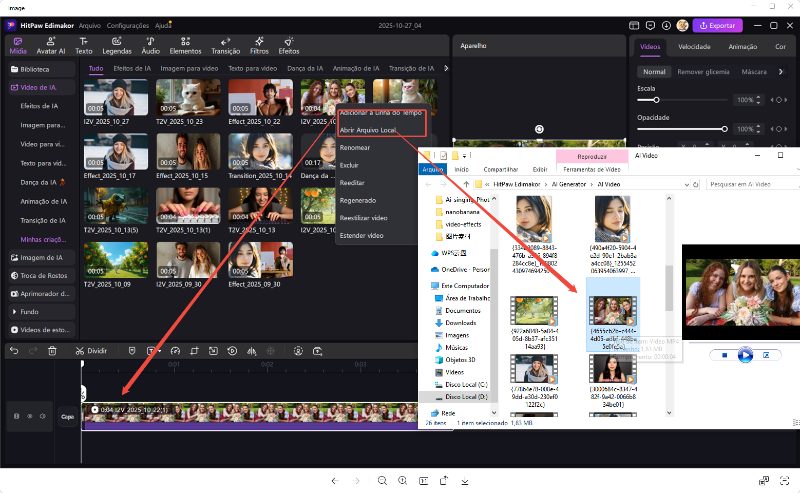 modelos de guia de efeitos de imagem para vídeo