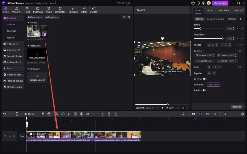 Guia do estabilizador de vídeo Hitpaw Edimakor 1
