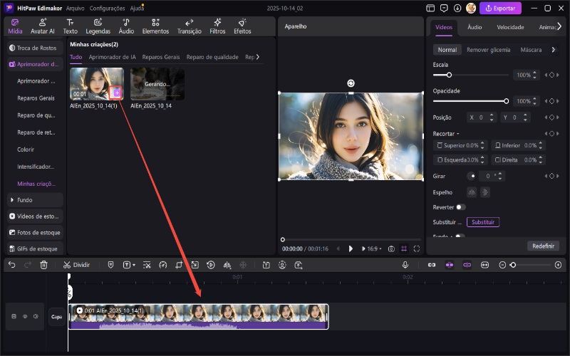 animação de intensificador de vídeo